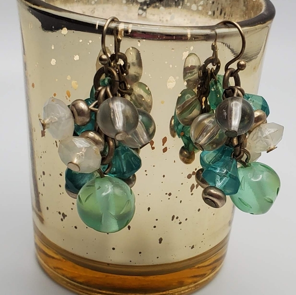 Blue and Green Earrings - Picture 2 of 13